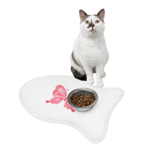 Pet Feeding Mats - Pink Butterfly - Fish