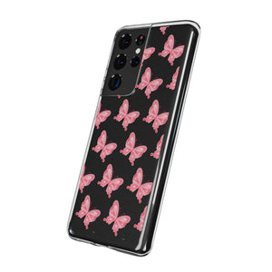 Phone Cases - Soft - Pink Butterfly Small