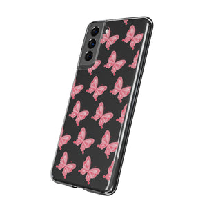 Phone Cases - Soft - Pink Butterfly Small