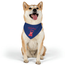 Load image into Gallery viewer, Pet Bandana Collar - Valentines Day - Dark Blue
