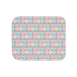 Blanket (Sherpa) - Valentine Charms - Grey