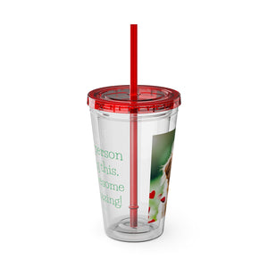 Sunsplash Tumbler with Straw, 16oz - Puppy Love