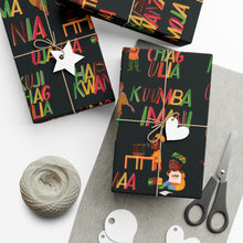 Load image into Gallery viewer, Gift Wrap Papers - Kwanzaa Principles - Black
