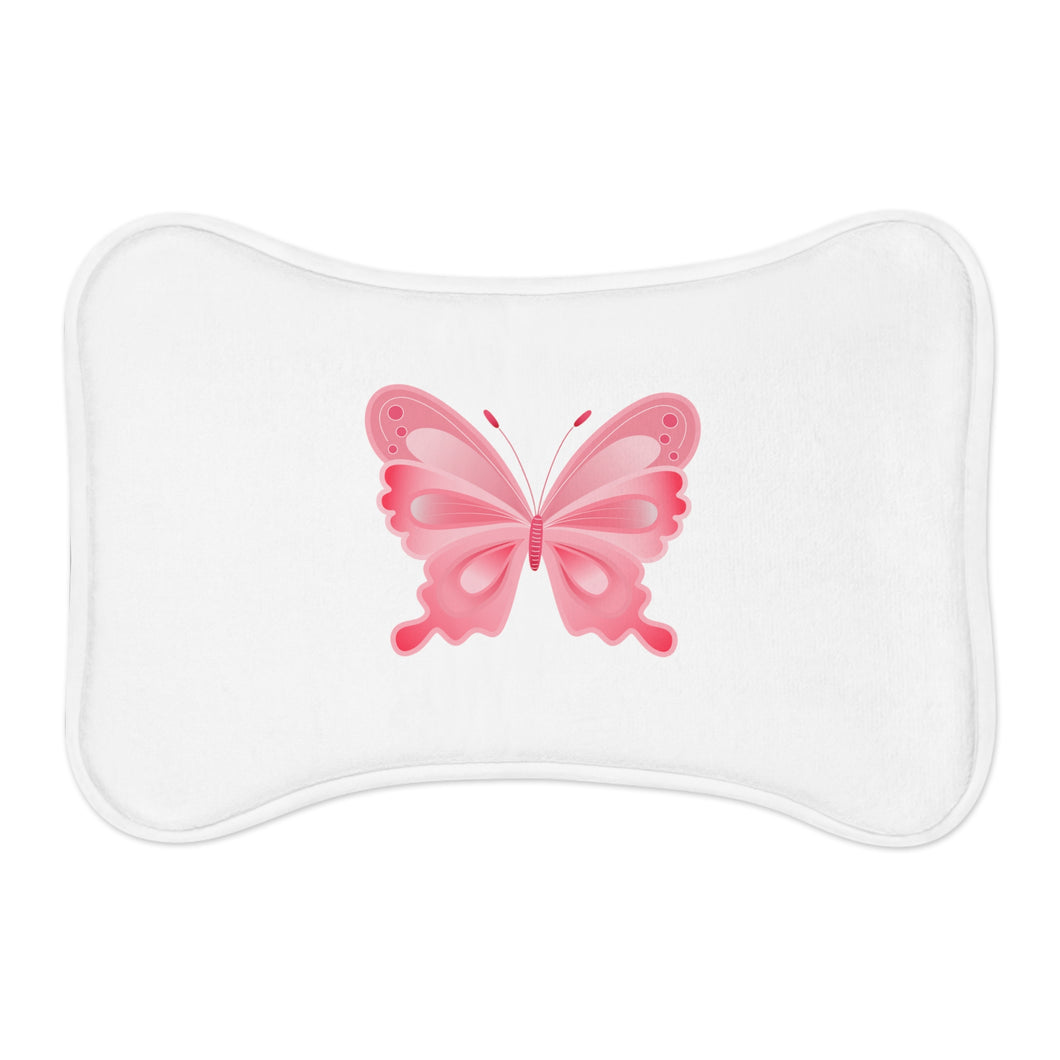 Pet Feeding Mats - Pink Butterfly - Bone