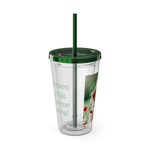 Sunsplash Tumbler with Straw, 16oz - Puppy Love