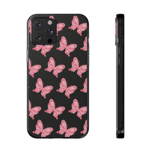 Phone Cases - Soft - Pink Butterfly Small