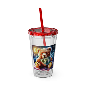 Sunsplash Tumbler with Straw, 16oz - Money Bear