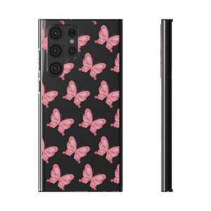 Phone Cases - Soft - Pink Butterfly Small