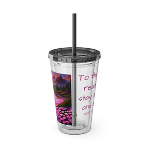 Sunsplash Tumbler with Straw, 16oz - Landscape