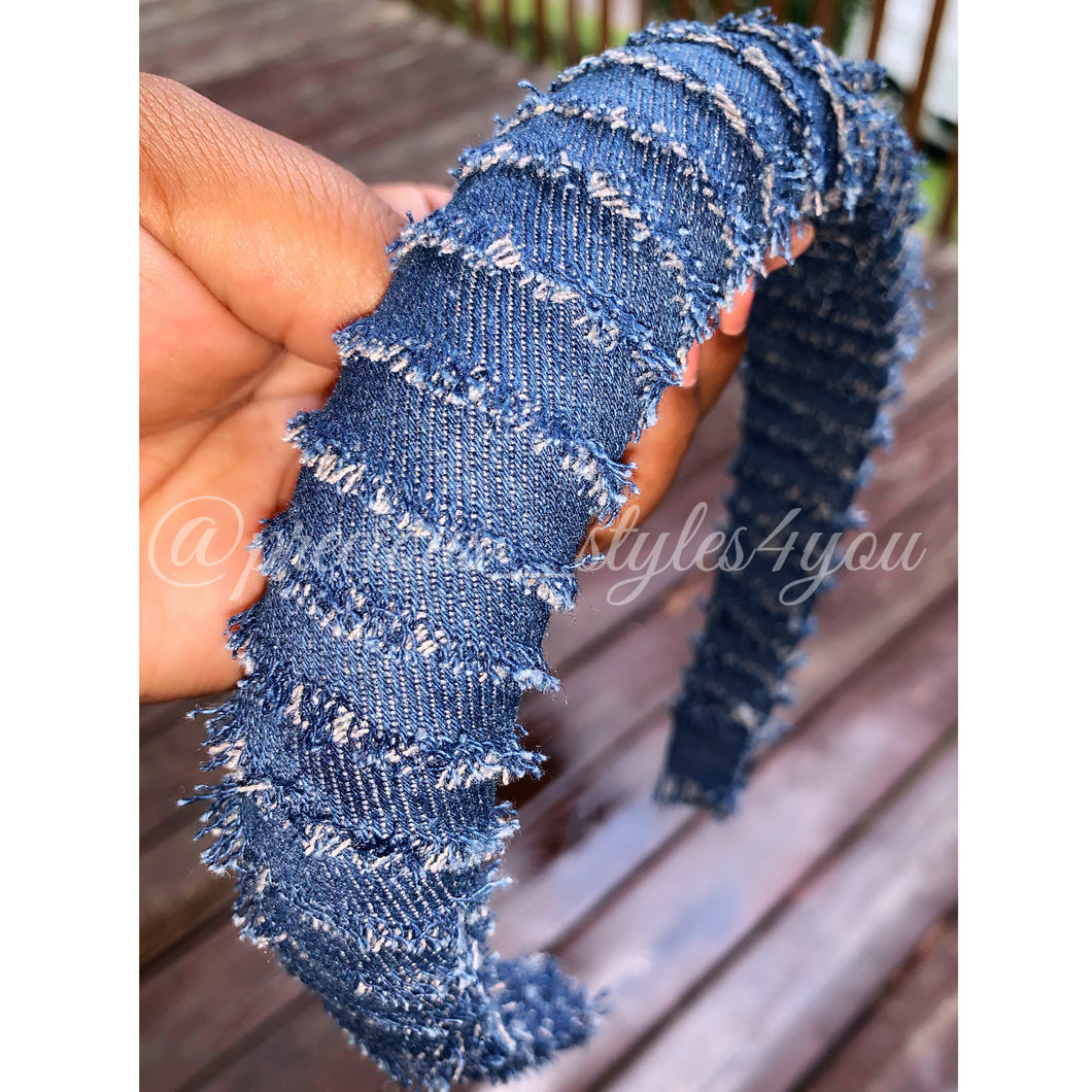 Headband - Dark Blue Denim