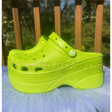 Load image into Gallery viewer, Shoes - Platform Clogs - Lime
